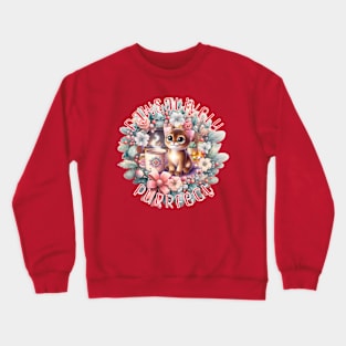 Meowy Catmas Wreath Pawsatively Purrfect 1A2 Crewneck Sweatshirt